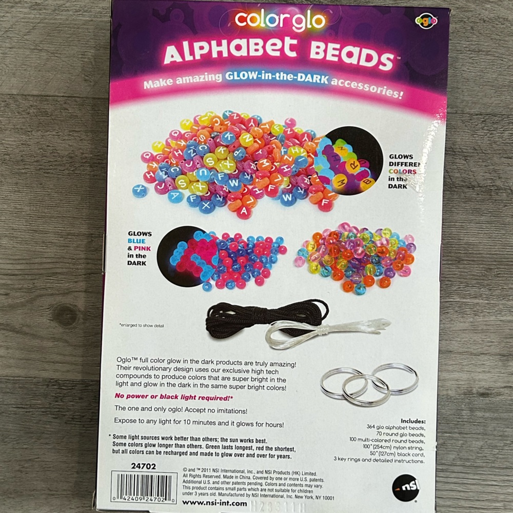 OGLO Color Glo Alphabet Beads and other accessories for bracelets - Picture 8 of 9
